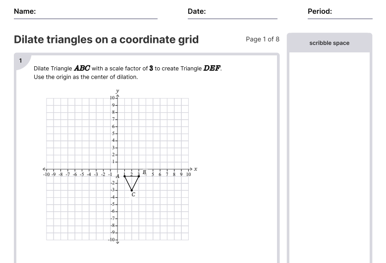 Dilate triangles on a coordinate grid.png